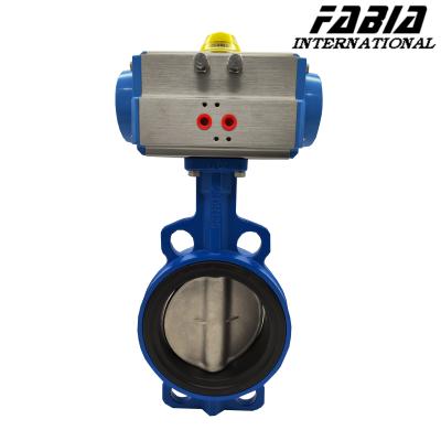 China Clamp Pneumatische vlinderklep Carbon Steel Body Soft Seal vlinderklep Te koop