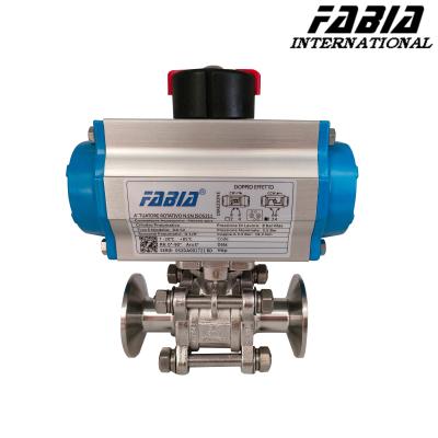 Chine Valve à bille en PTFE enduite d'une pince à double action à vendre
