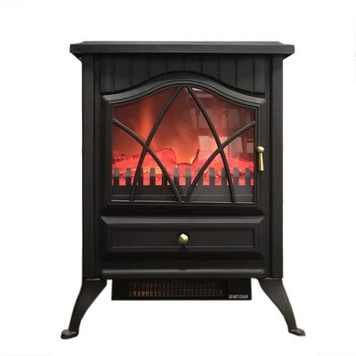 China Freestanding Hotel Home Decorative Flame Fireplace Portable Table Steel Electric Heater for sale