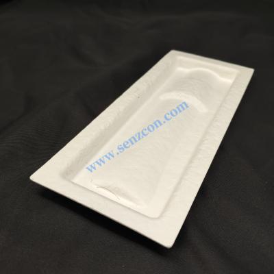 China Las tapas de los micrófonos son blancas, hechas de fibras vegetales, prensadas en seco, a prueba de golpes, resistentes a caídas y reciclables. en venta