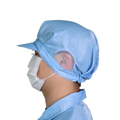 China Do Workwear eletrônico da fábrica do tampão da sala de limpeza tampão antiestático do Esd do trabalho do poliéster para o chapéu indiano do esd do mercado à venda