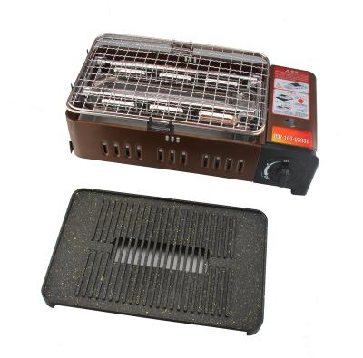 China Stored Portable Butane Gas BBQ Set Camping Cooking Stove With Grill Gas Grills BBQ Outdoor Party Outdoor Cooking for sale