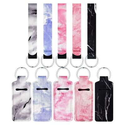 China Europe And America Sets Key Chain Holder Lanyard Custom Logo Bracelet And Bottled Many In The Main Chain Lanyard Wristlet Key Chain Holder Lipstick Holder Running Marble Stick Holder lip ointment for sale