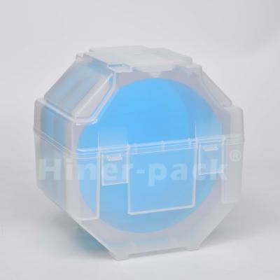 China Schwarze Halbtransparente Wafer-Speicherbox 25 Schlitze für Halbleiter-Wafer-Handling zu verkaufen
