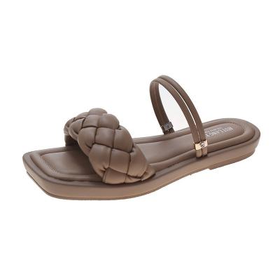 China Wholesale fashion trend sandals women indoor and new flat woven sandals and slippers women slippers outdoor slippers for sale