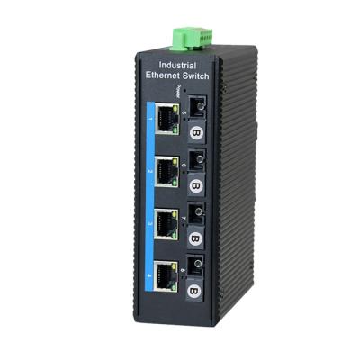 China 1.25G High Speed Industrial Ethernet 4 Ports 1.25G Fiber Optic Media Converter +To 4 RJ45 POE Media Converter 1.25G for sale