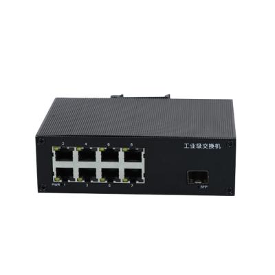 China FTTH 1.25G High Speed Fiber Optic Ethernet 1 Ports 1.25G Media Converter SFP+To 8RJ45 Industrial Media Converter for sale