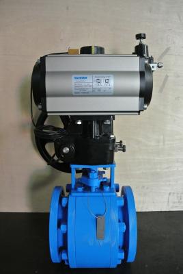 Chine Valve pneumatique en céramique de contrôle aérien des robinets à tournant sphérique PN10 DN25 à vendre