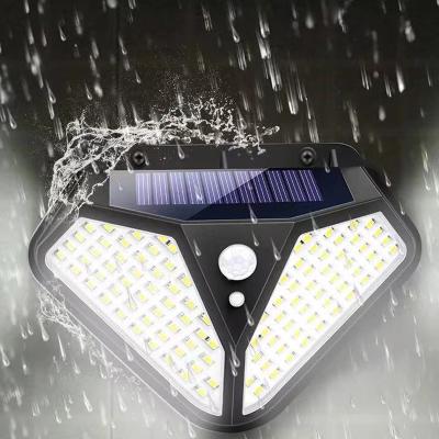 China Solar Garden Light Outdoor 102 LED Solar Powered Sunlight 3 Modes PIR Motion Sensor for Garden Wall Street Decoration for sale