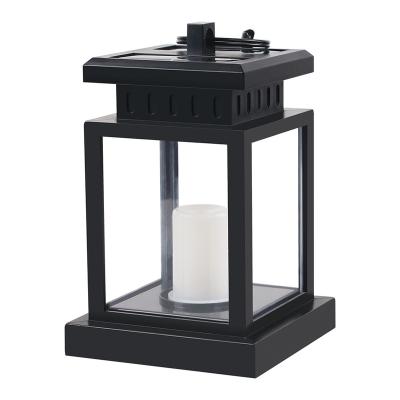China Hot Sale Classic Solar Light Outdoor Solar Lantern Hang Lamp Garden Lamp LED Candle Light Decoration for sale