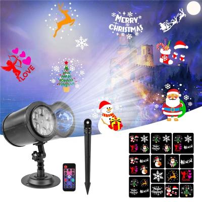 China 2020 New Design Non-fading Christmas Round Projector Lights Outdoor Laser Light Star Projector For New Year Xmas Decor for sale