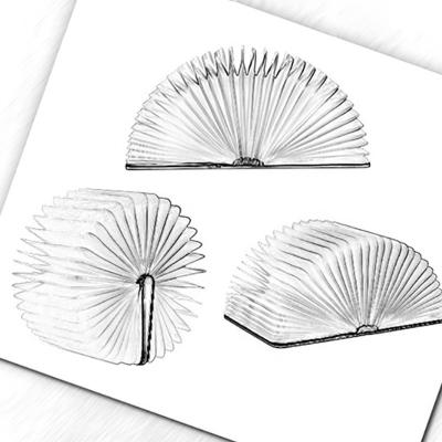 China Recyclable Foldable Led Rechargeable 360 Degree Book Light Table Lamps For Bedroom Home Decor for sale