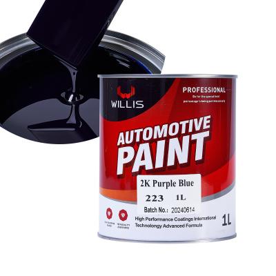 Chine Le remplisseur de carrosserie solide de haute brillance durcit, forte adhérence 2K Peinture métallique 2K Peinture auto couleur bleu violet à vendre
