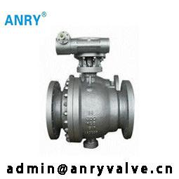 China API Ball Valve CS WCB Body A105+ENP Ball Worm Gear Trunnion Mounted for sale