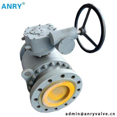 China Forged Steel API 150~1500 A105 Body A105+ENP Ball Flanged Trunnion Type Ball Valve for sale