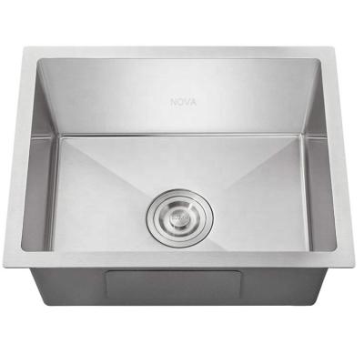 China Without Faucet Modern Luxury European American Handmade Undermount 18 20 Inch Gauge 1.2mm 304 Stainless Steel Small Basin Kitchen Sink for sale