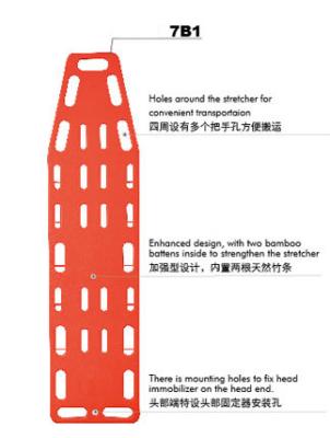 China Dorn PET Brett Plastik-PET mit hoher Dichte medizinische Bahre für tragen Patienten zu verkaufen