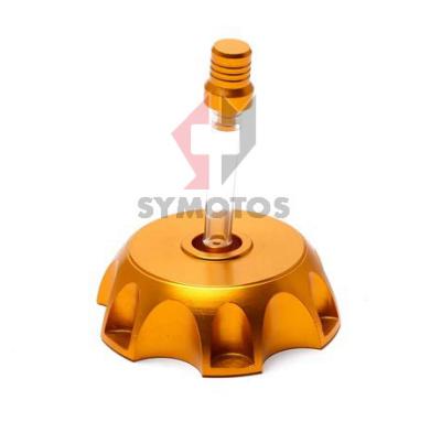 China Gold CNC Reservoir Cap Dirt Bike Parts CNC Alloy Tank Cap for sale