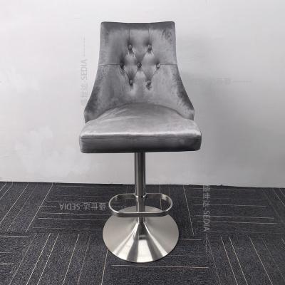 Chine Barstools de style moderne avec siège en velours et cadre en acier inoxydable à vendre