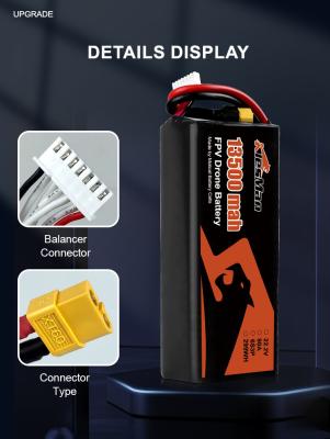 China 22.2V 13500mAh Molicell P45B 6S3P RC FPV Drone Batteries for 10inch Drones in Black/Red/Blue Etc. Case Color for sale