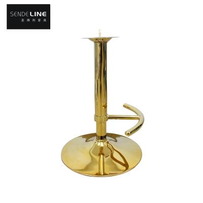 China Wholesale Bar Chair Accessories Titanium Gold Round Bar Chair Footrests Base Bar Chair One-piece Footrests for sale