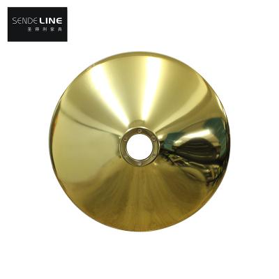 China 520/550mm Kreis Schönheitssalons Stuhl mit Titan Gold Barbier Stuhl Basis im Salon zu verkaufen