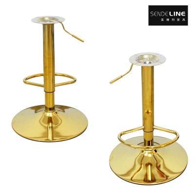 China Titanium Gold Color Adjustable Bar Stool Accessories With Pipe Welding for sale