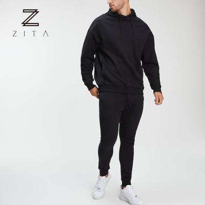 China New Design Men's Zita Fleece Black Slim Fit Lightweight Sweatshirts Breathable Gym Wear Fitness for sale