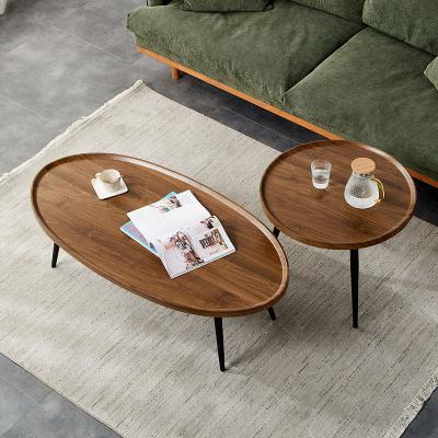 China (size) high quality adjustable natural solid wood nordic coffee table universal living room coffee table for sale