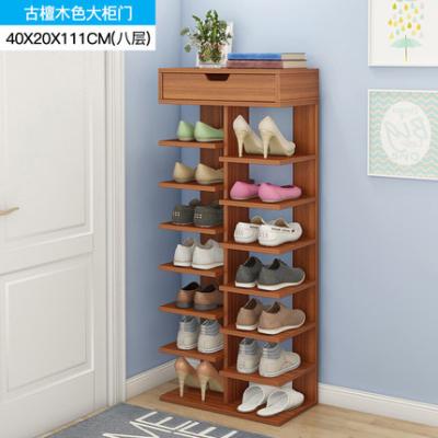 China Adjustable Multi-Layer Shoe Rack Single Door (Height) Set Cabinet Economic Household Indoor Shoe Reception Cabinet for sale