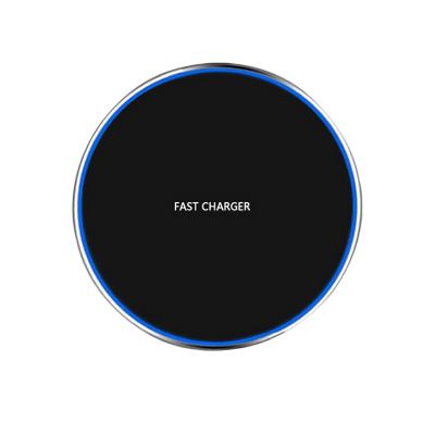 China 10W 15W QI Wireless Fast Charger Cargadores Smartphone Charger High Speed Aluminum Alloy Mobile Phone Charger Pad Pad Station for sale