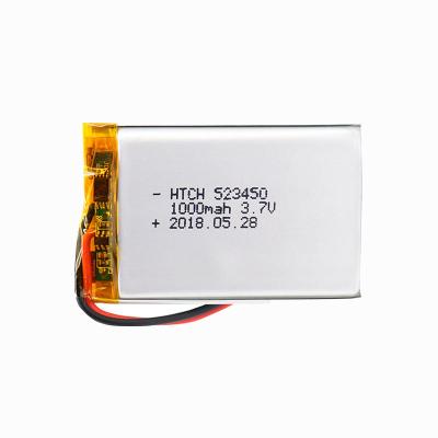 China Litio a prueba de explosiones Ion Battery del polímero 1000mAh 523450 en venta
