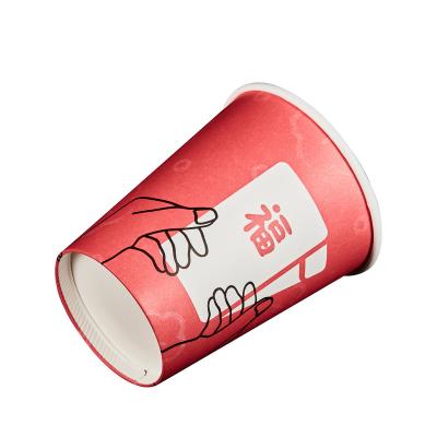 China Wholesale Custom Disposable 12oz Manufacturer Fancy Flower Printed Paper Cups for sale