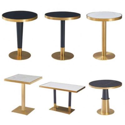 China Light luxury table and chair Nordic marble western simple leisure table shop restaurant cafe art conference dining table chair for sale