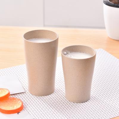 China Sustainable Fashionable Non-toxic Non-slip Wheat Straw Material Tooth Mug for sale