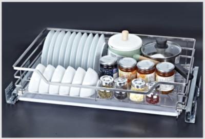 China Modern Style Kitchen Pull Out Basket With 3-Dimensional Adjustable Front Connection for sale