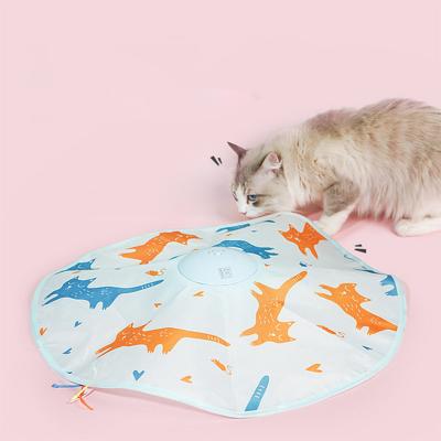 China Stocked Pet Toys for Cat Talk Toy Small Kitten Cat Funny Self-heyed Cat Turntable Automatic Rotating Tunnel for sale