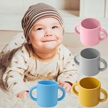 China Chip Resistant Silicone Toddler Cups 8oz Training Open Cups For Toddlers 1-3 for sale