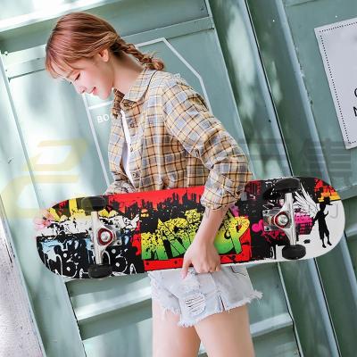 China Adult Wholesale Quality 4 Wheels Pro Long Board Prices Skate Board Maple Deck High Speed Skateboard for sale