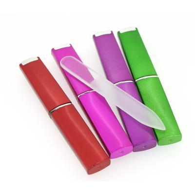 China Double Sided Custom Size And Design Eco - Friendly Crystal Glass Nail File Cuticle Remover for sale