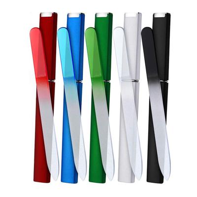China Fashionable Customized Color And LOGO Wholesale Professional Gentle Crystal Glass Nail File for sale