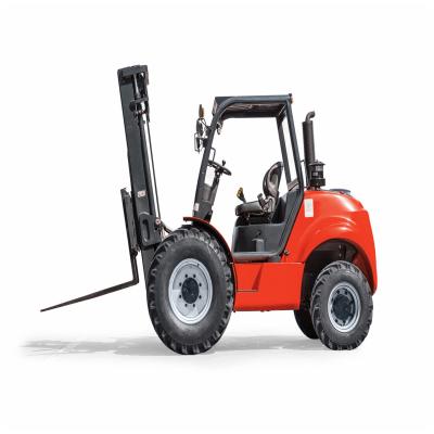 China Diesel Engine Rough Terrain Forklift / Four Wheel Drive Forklift 1070mm Fork Length for sale
