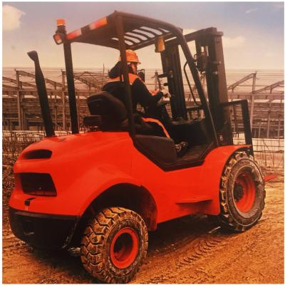 China FD18 Mini All Rough Terrain Forklift Diesel Engine 1800Kg 1070mm Fork Length for sale