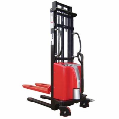 China Safety Brackets Semi Electric Pallet Stacker 197kg Net Weight Low Voltage Alarm for sale