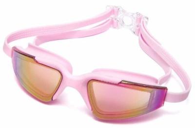 China Gafas femeninas rosadas de la natación con la recepción del OEM/del ODM de las lentes de la prescripción en venta
