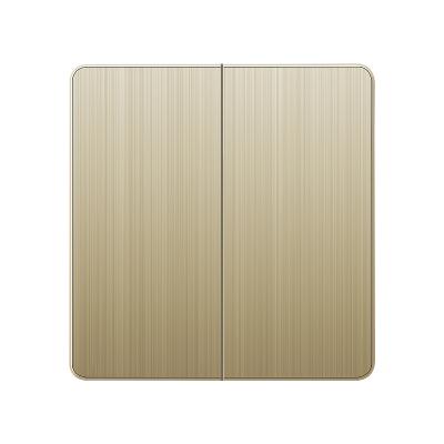 China FIKO Magnesium Alloy 86 Multi-Purpose Aluminum Type Intermediate Panel Switch Lamp Switch Panel Two Open Multi Connection Control for sale