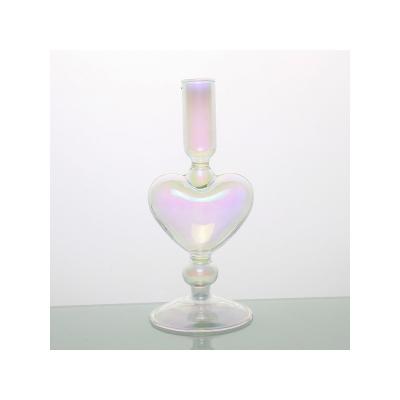China Modern Fashionable Multicolor Functional Elegant Cylinder Glass Candle Holder for sale