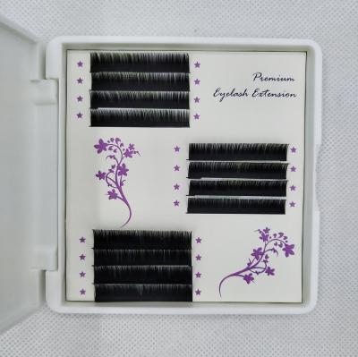 China Natural Soft C DD CONSISTENT curls length 8 9 10 11 12 13 14 15mm Matte lashes Easy fanning cashmere volume single lashes for sale