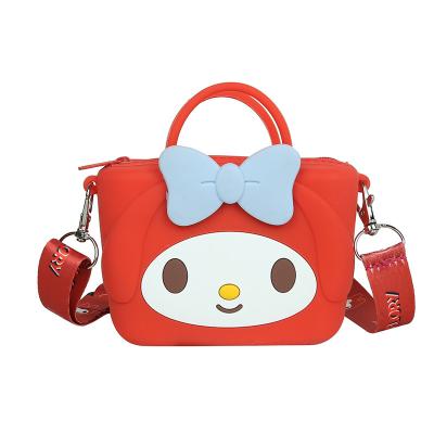 China 2021 New Mini Cartoon Silicone Little Girl Purse Silicon Cute Cartoon Waterproof Creative Pink Kitty Purse My Melody Purses and Purse for sale