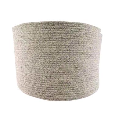 China Wholesale Sustainable Round Cotton Rope Storage Basket XXL Covering Hamper Laundry Hamper for sale